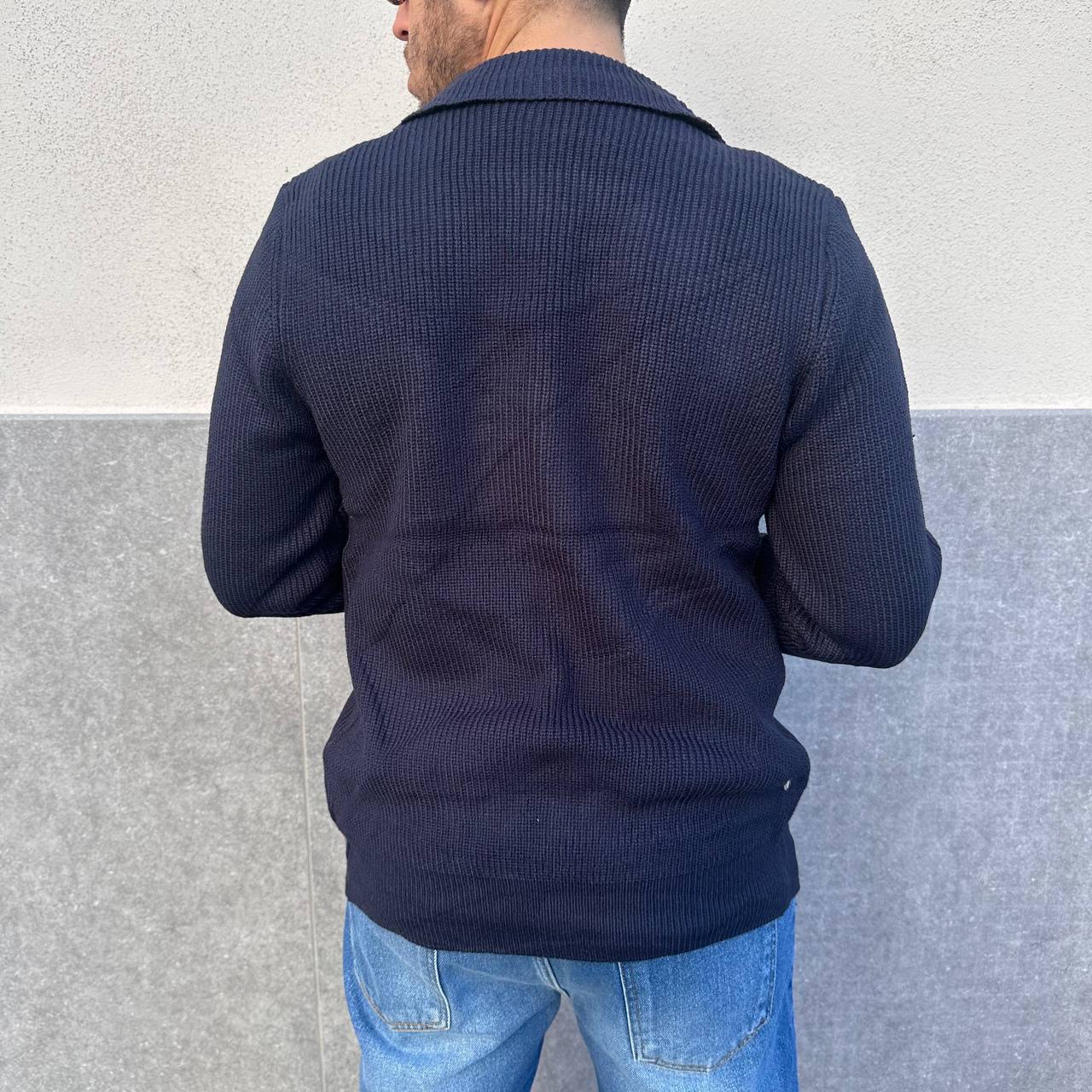 Cardigan Jacket Blu Navy