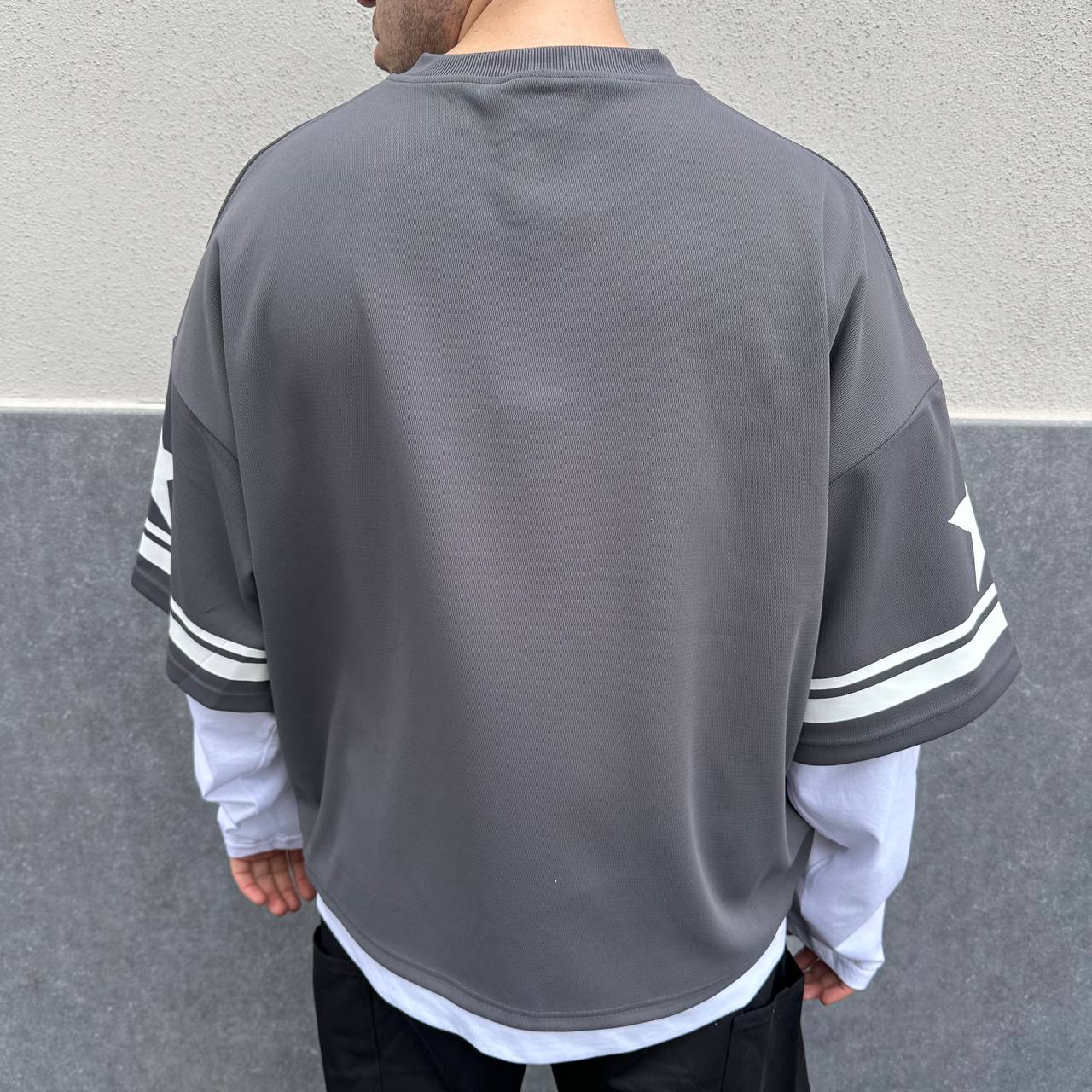 Hoodie Double Number Piombo