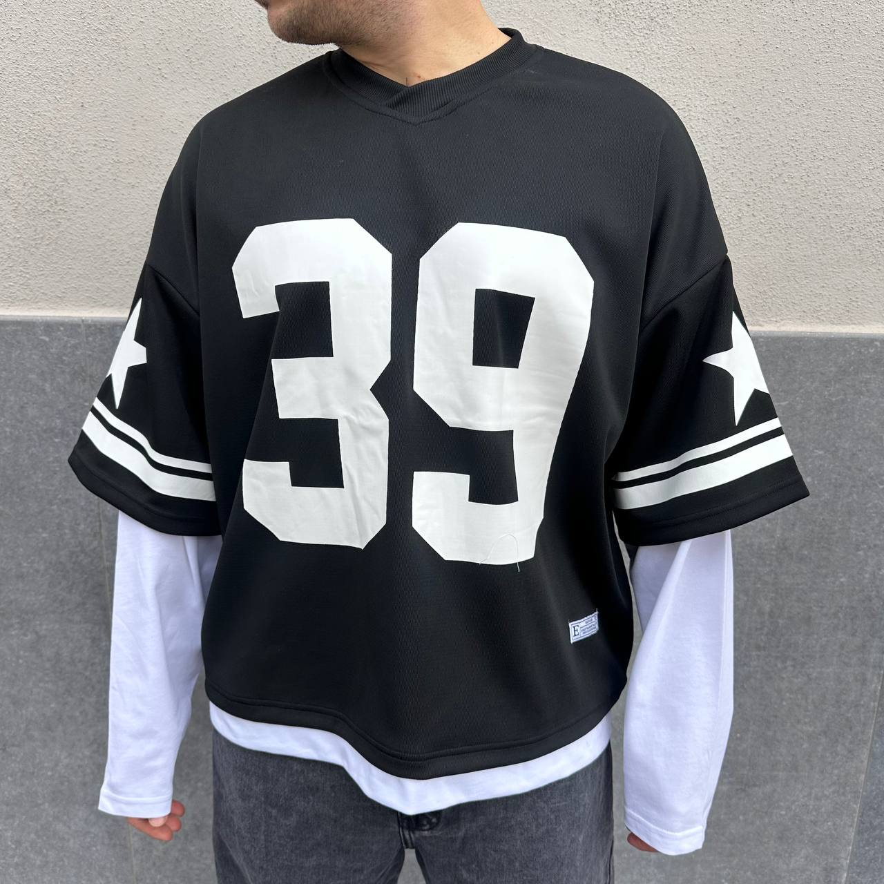 Hoodie Double Number Nera