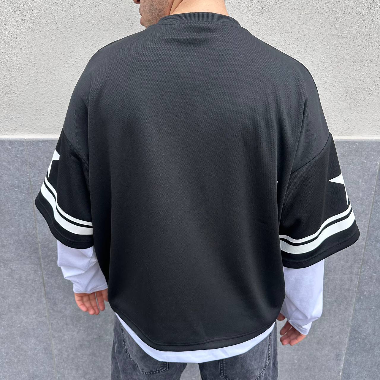 Hoodie Double Number Nera