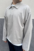 Polo Boxy Sleeve Grigia