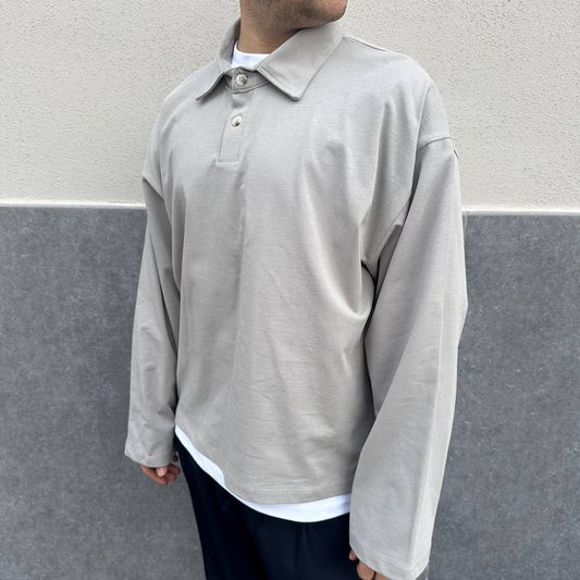 Polo Boxy Sleeve Grigia