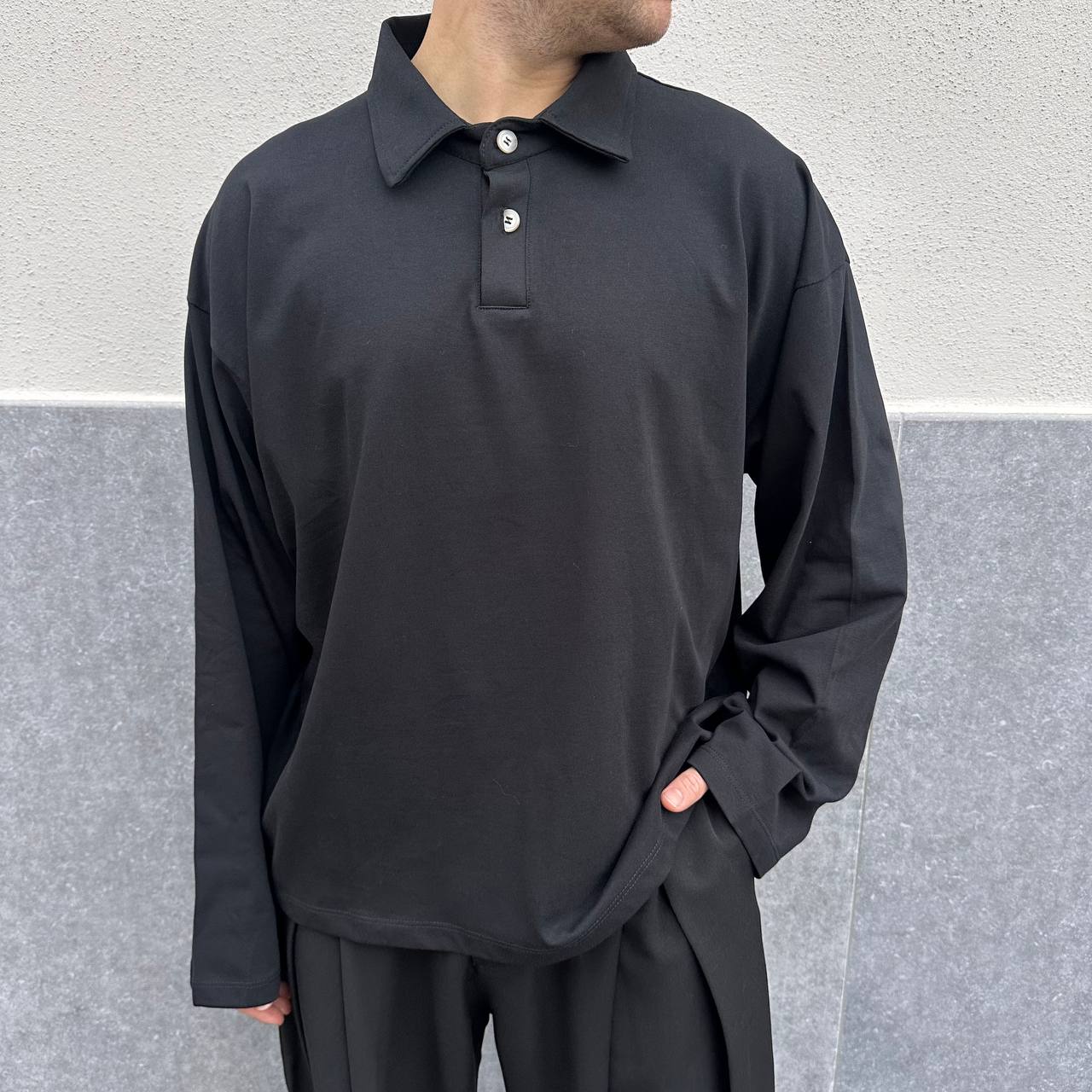 Polo Boxy Sleeve Nera