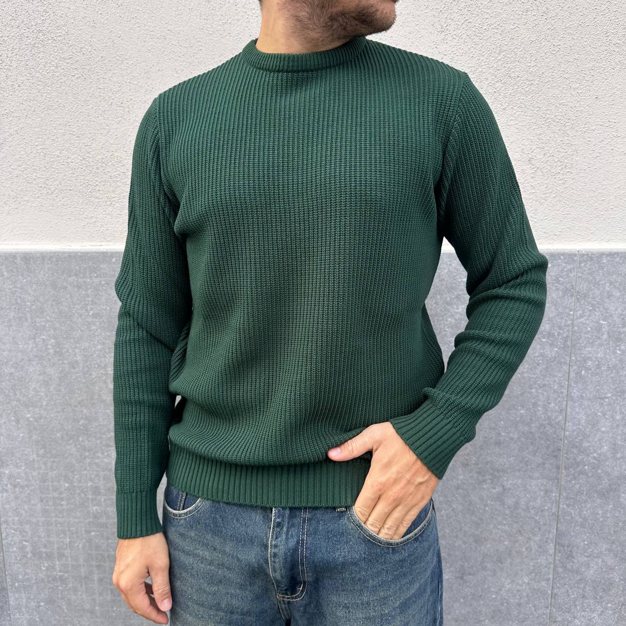 Maglione casual verde