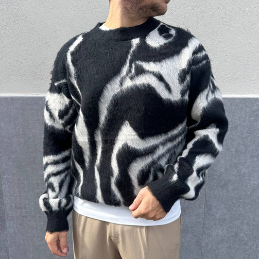 Maglione square nero