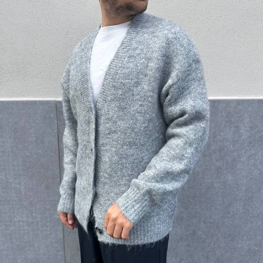 Cardigan teddy grigio