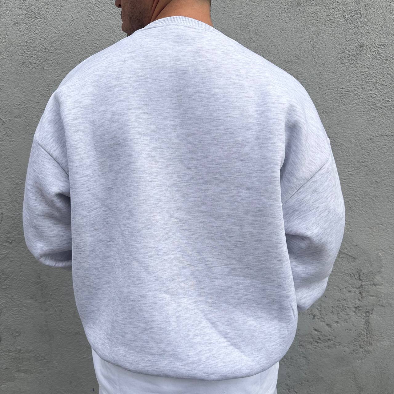 Felpa girocollo grigia