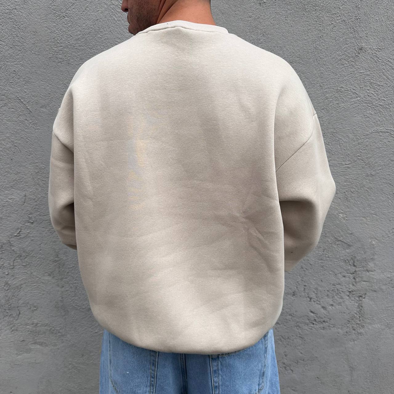 Felpa Girocollo Beige