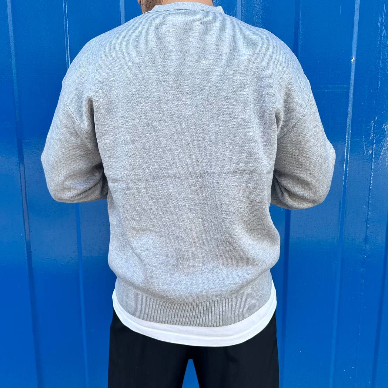 Cardigan Strutturato grigio