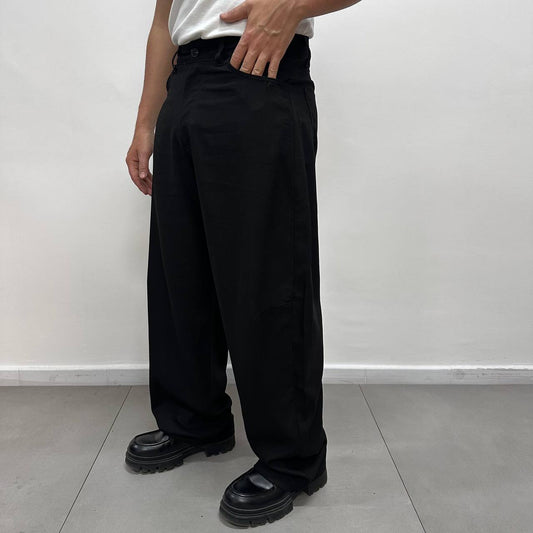 Pantalone Casual In Lino Nero