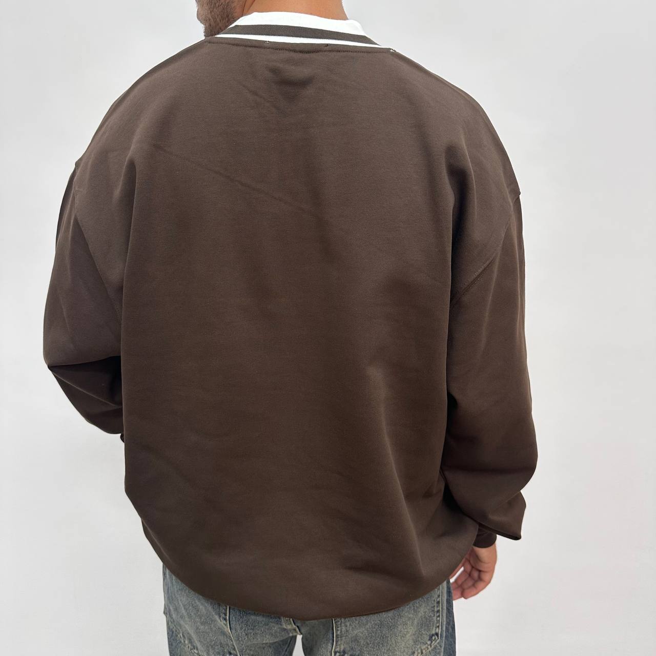 Pullover America Marrone