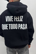 Felpa Viva Feliz nera