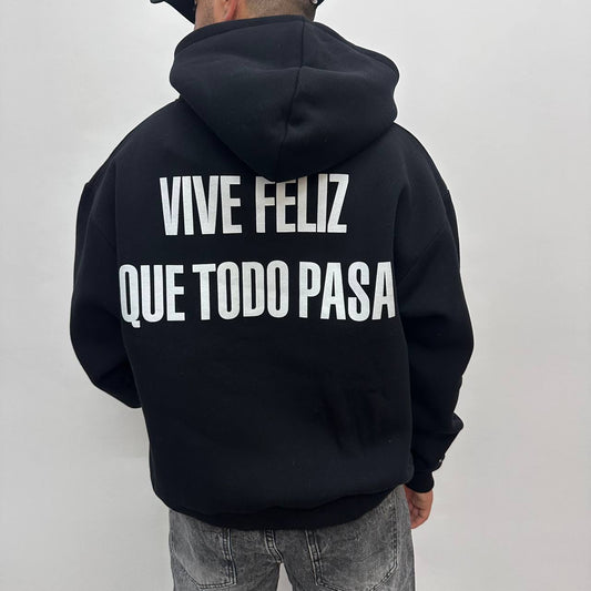 Felpa Viva Feliz nera
