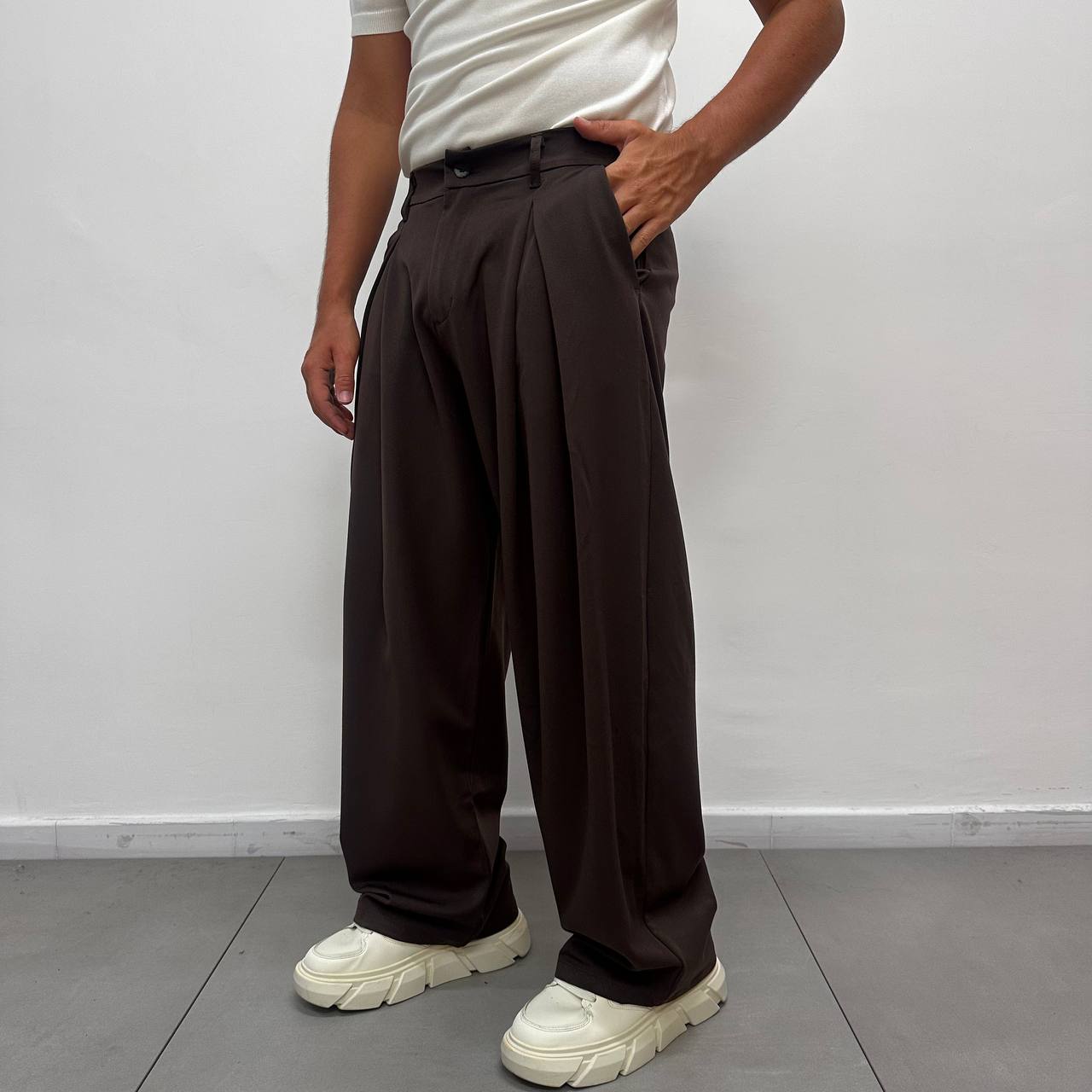 Pantalone Balloon Marrone