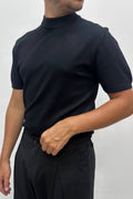 Maglia mezzocollo nera