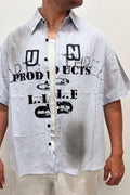 Camicia Over Production Celeste
