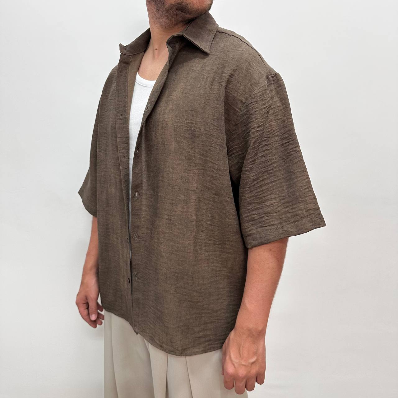 Camicia Formentera Marrone