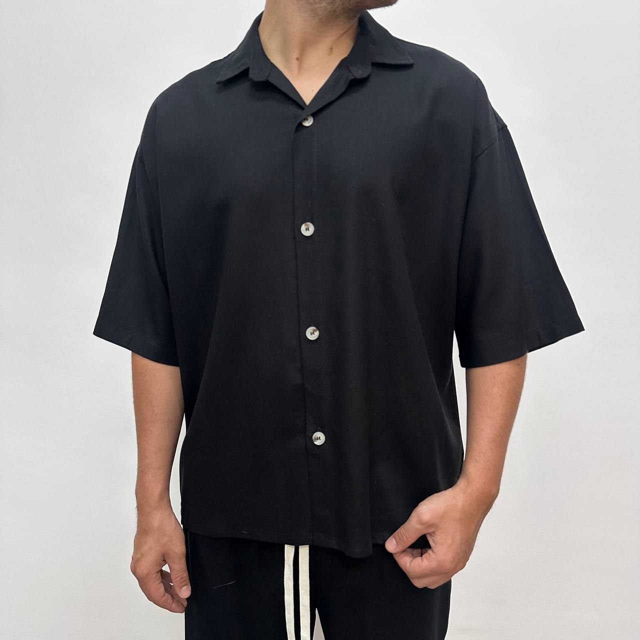 Coordinato In Lino Nero