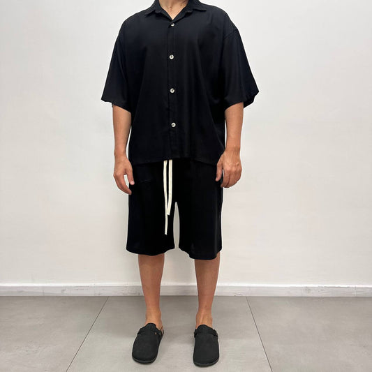 Coordinato In Lino Nero