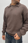 Polo One Botton Marrone