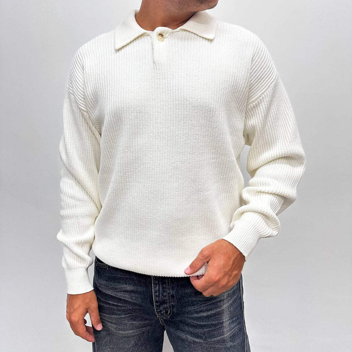Polo One Botton Bianca