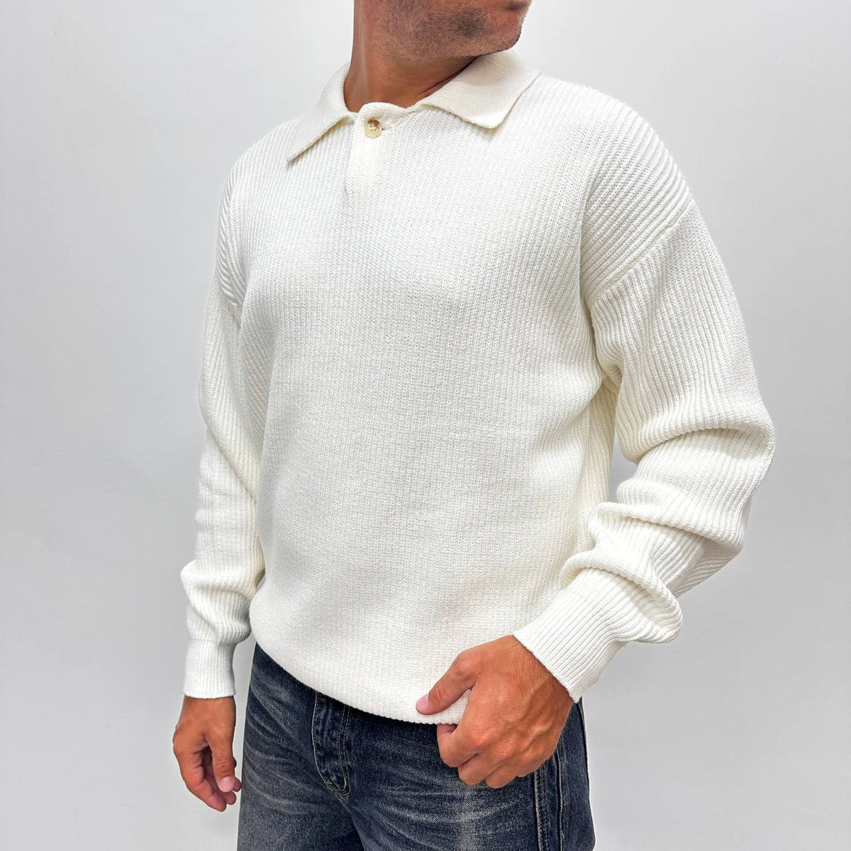 Polo One Botton Bianca