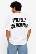 T-shirt feliz bianca