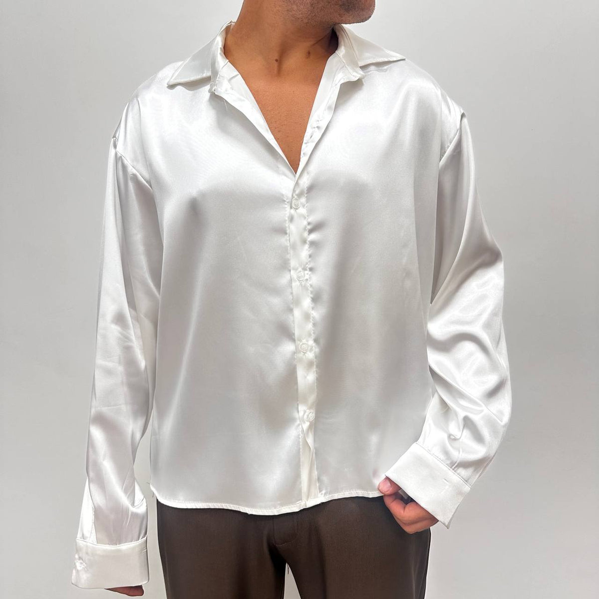 CAMICIA SATIN BIANCA