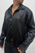 CAMICIA SATIN NERA