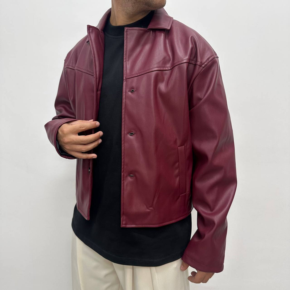 JACKET ECOPELLE BORDEAUX