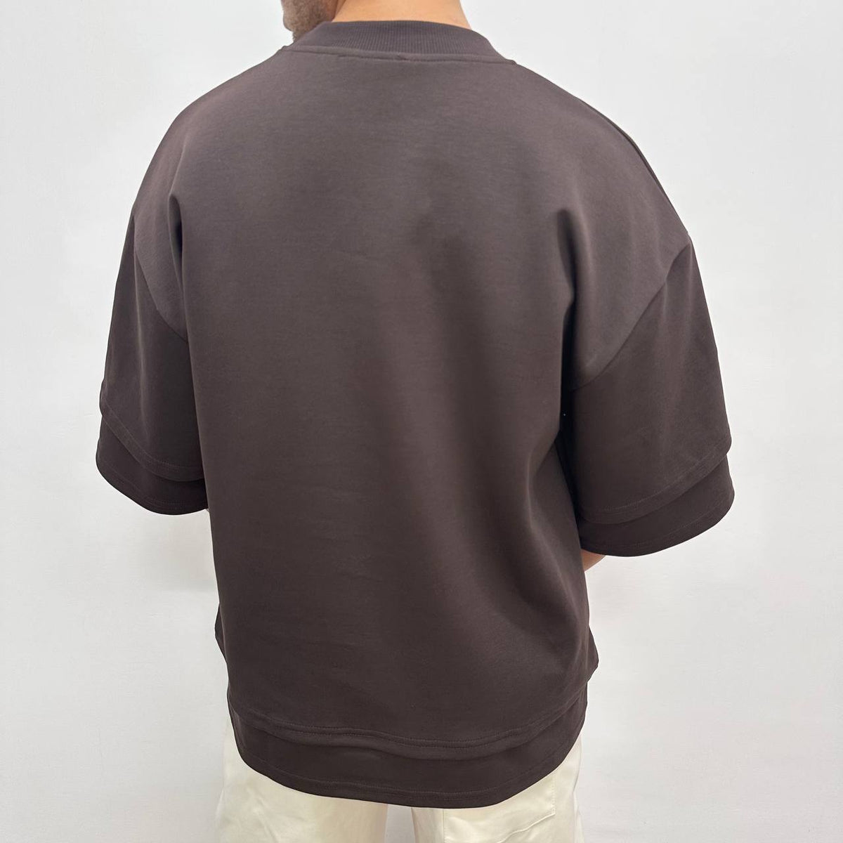 DOUBLE SHIRT MARRONE