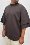 DOUBLE SHIRT MARRONE