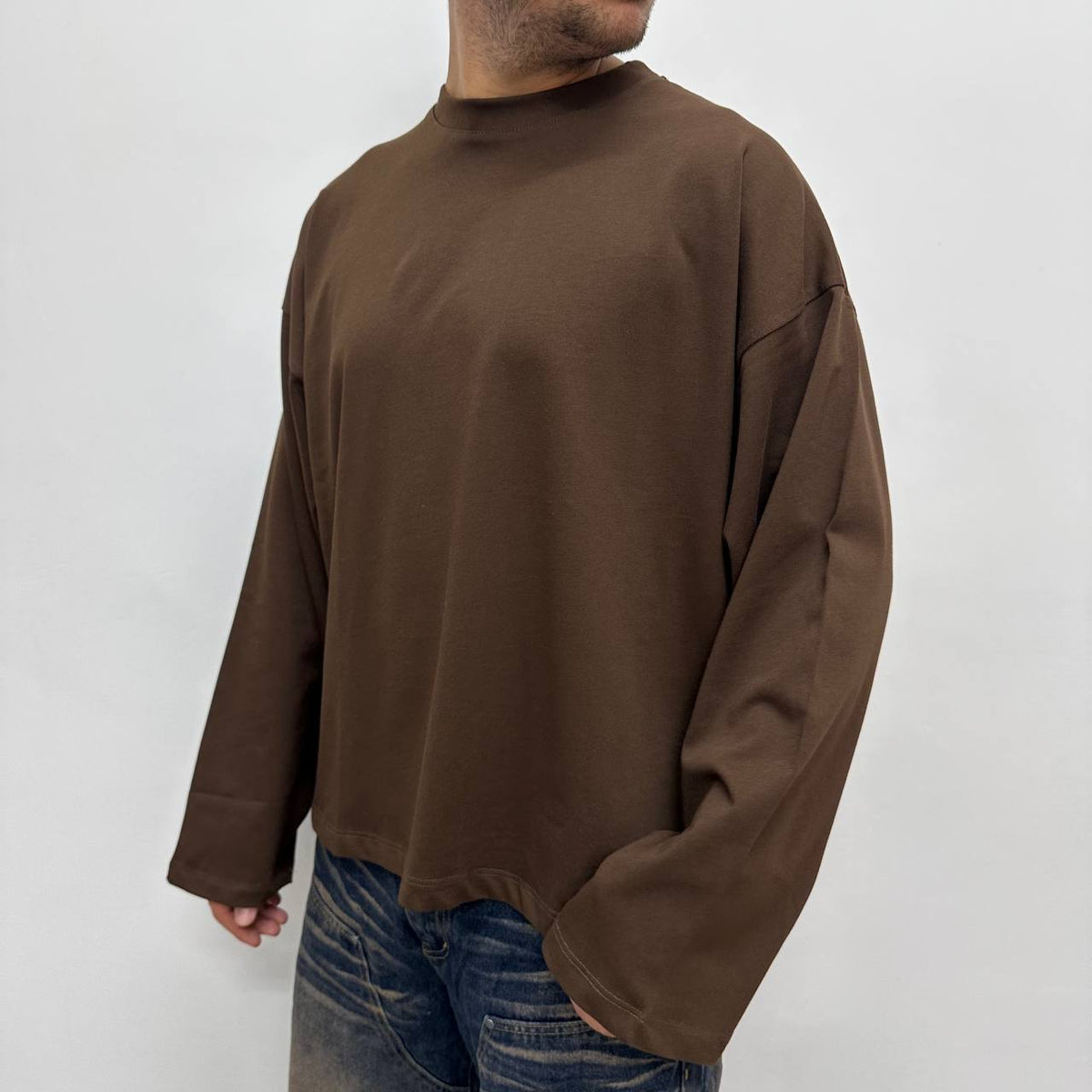 Longsleeve Over Marrone