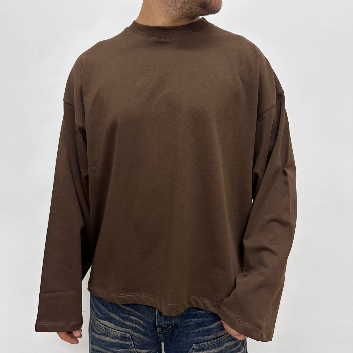 Longsleeve Over Marrone