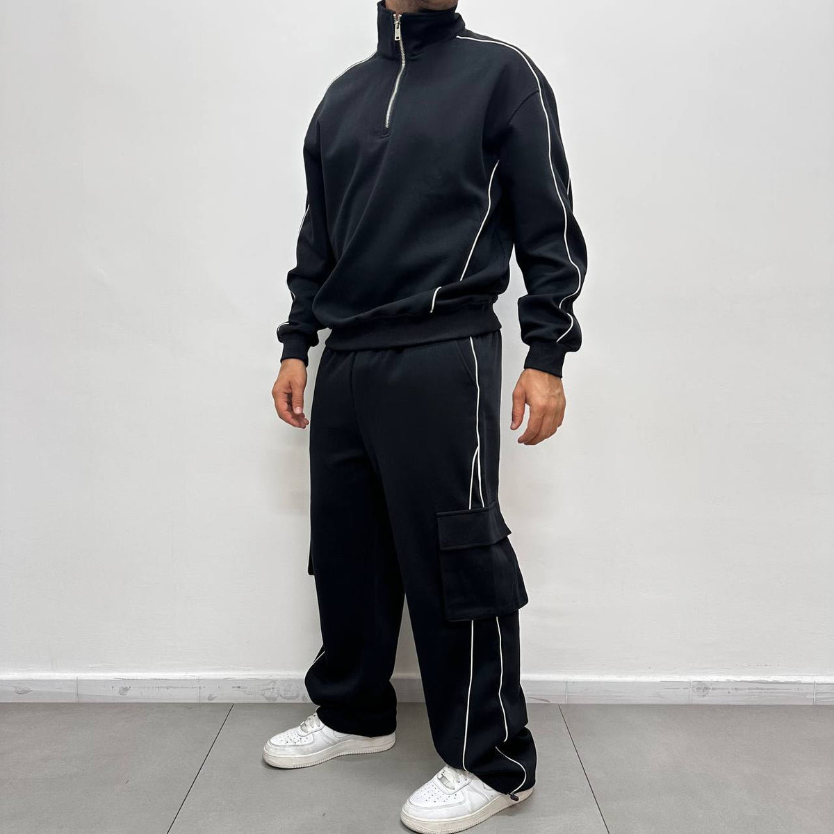 TRACKSUIT ZIP BLACK