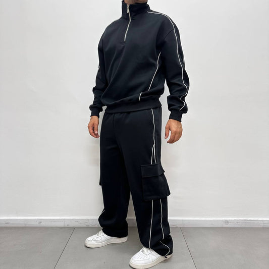 TRACKSUIT ZIP BLACK