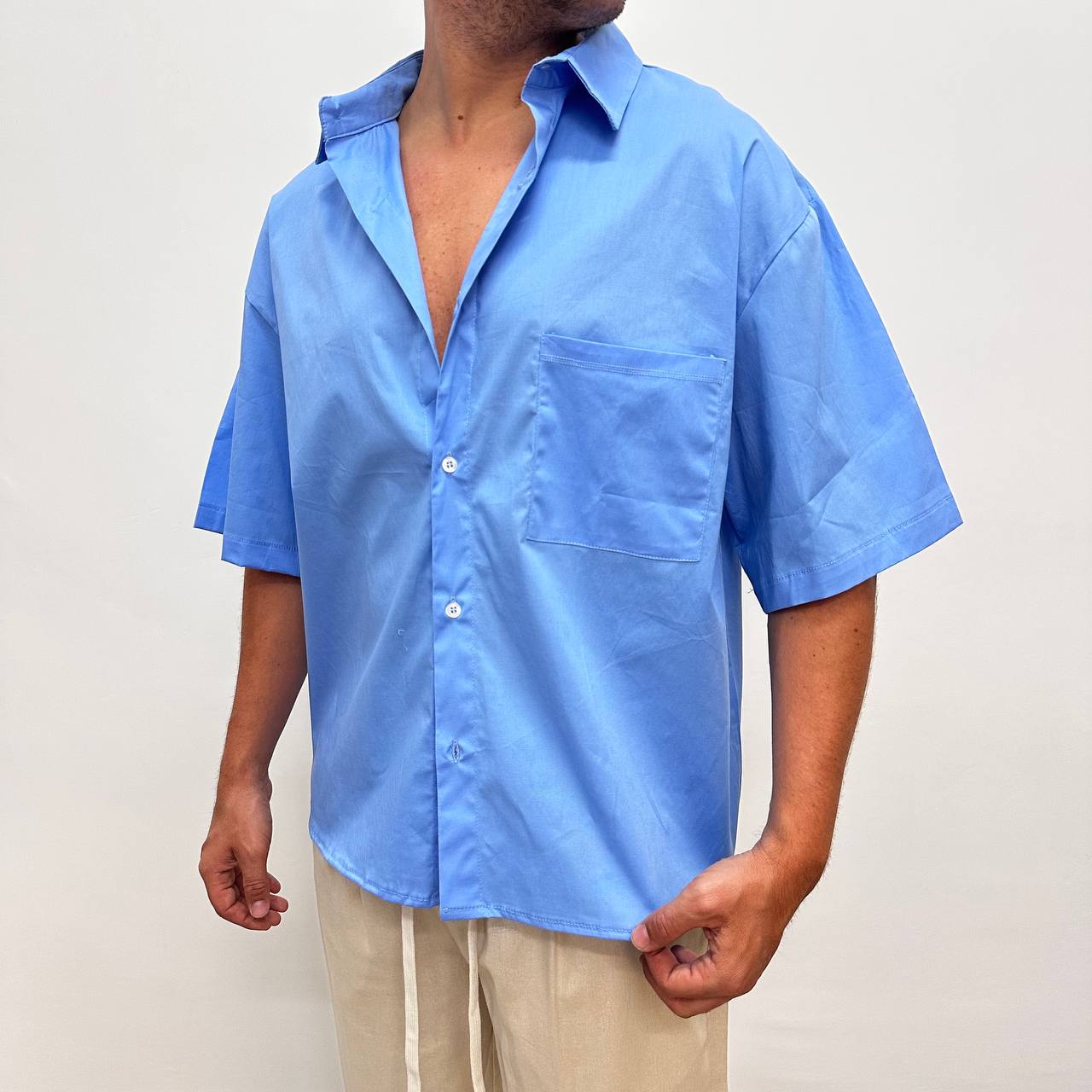 Camicia Omia Celeste
