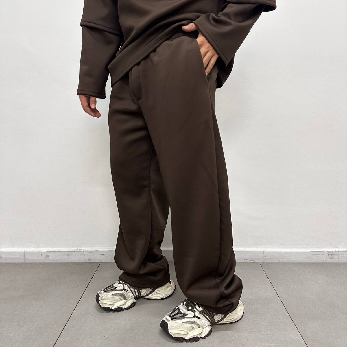 TRACKSUIT SCUBA PIQUE' MARRONE