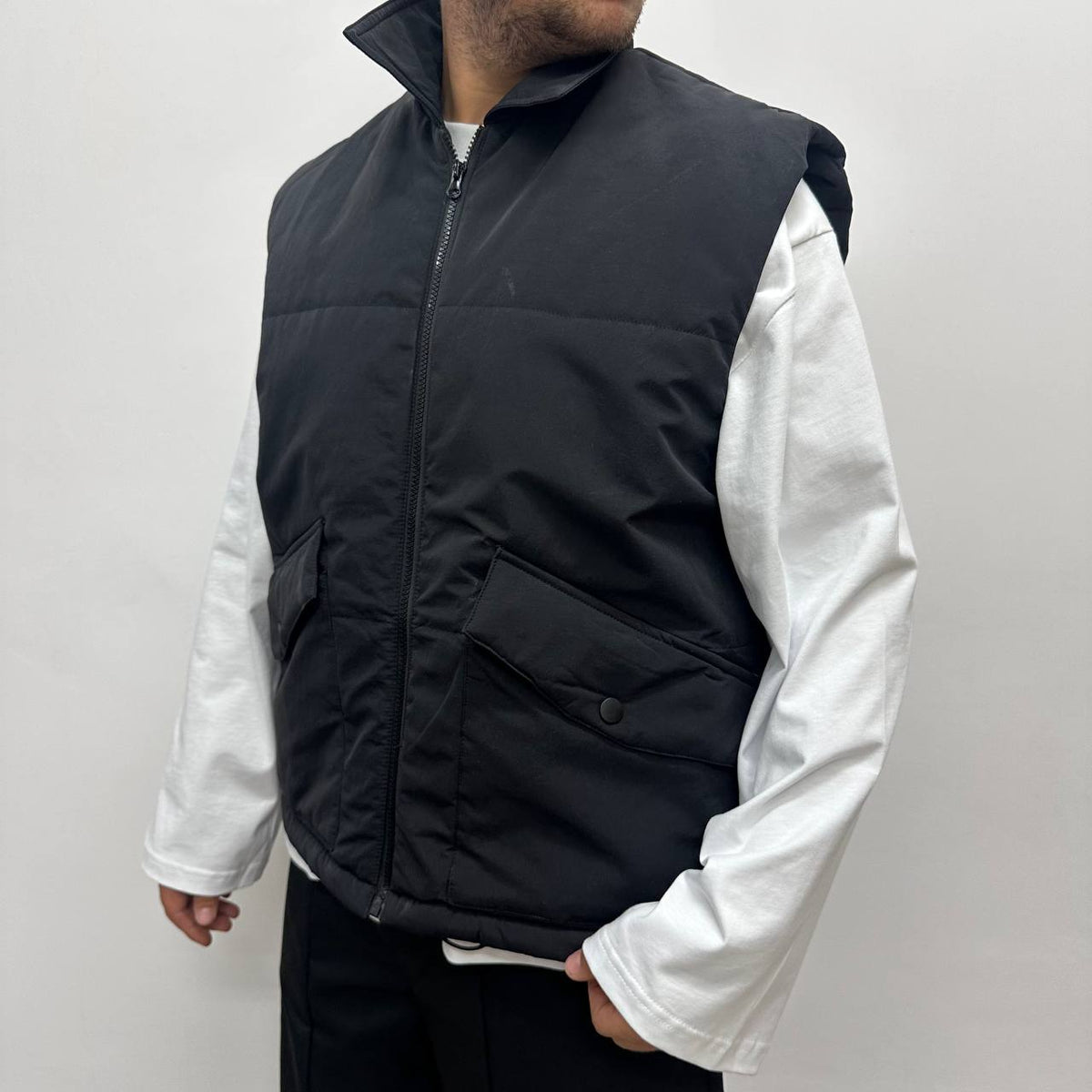 SMANICATO PUFFER NERO