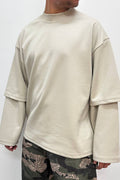 DOUBLE SLEEVE INTERLOCK BEIGE