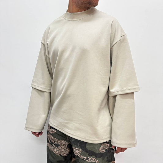DOUBLE SLEEVE INTERLOCK BEIGE