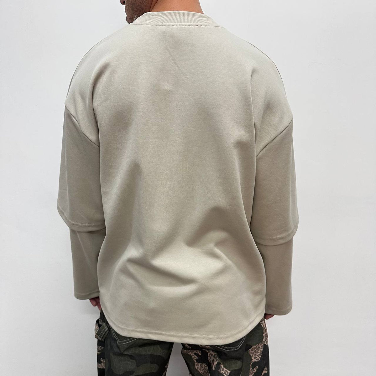 DOUBLE SLEEVE INTERLOCK BEIGE
