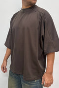 SHIRT BIG OVER MARRONE