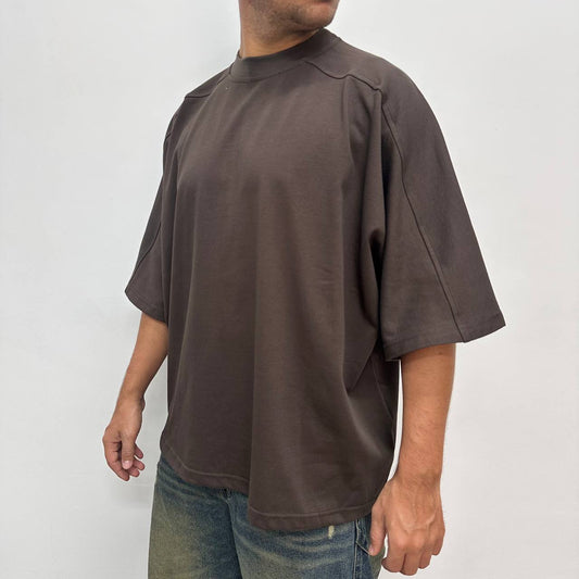 SHIRT BIG OVER MARRONE