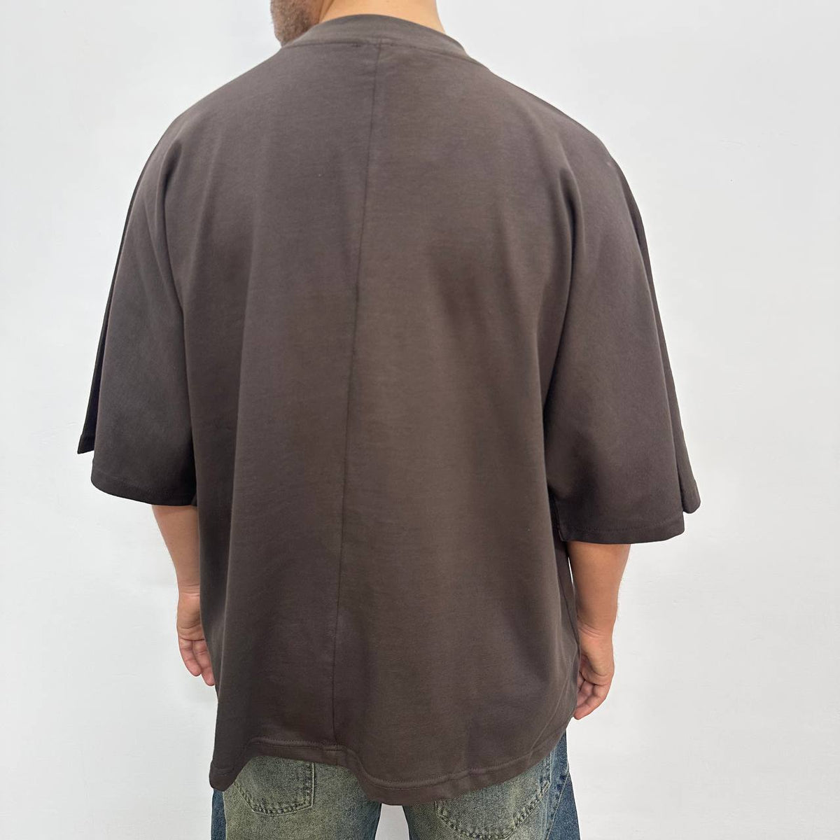 SHIRT BIG OVER MARRONE