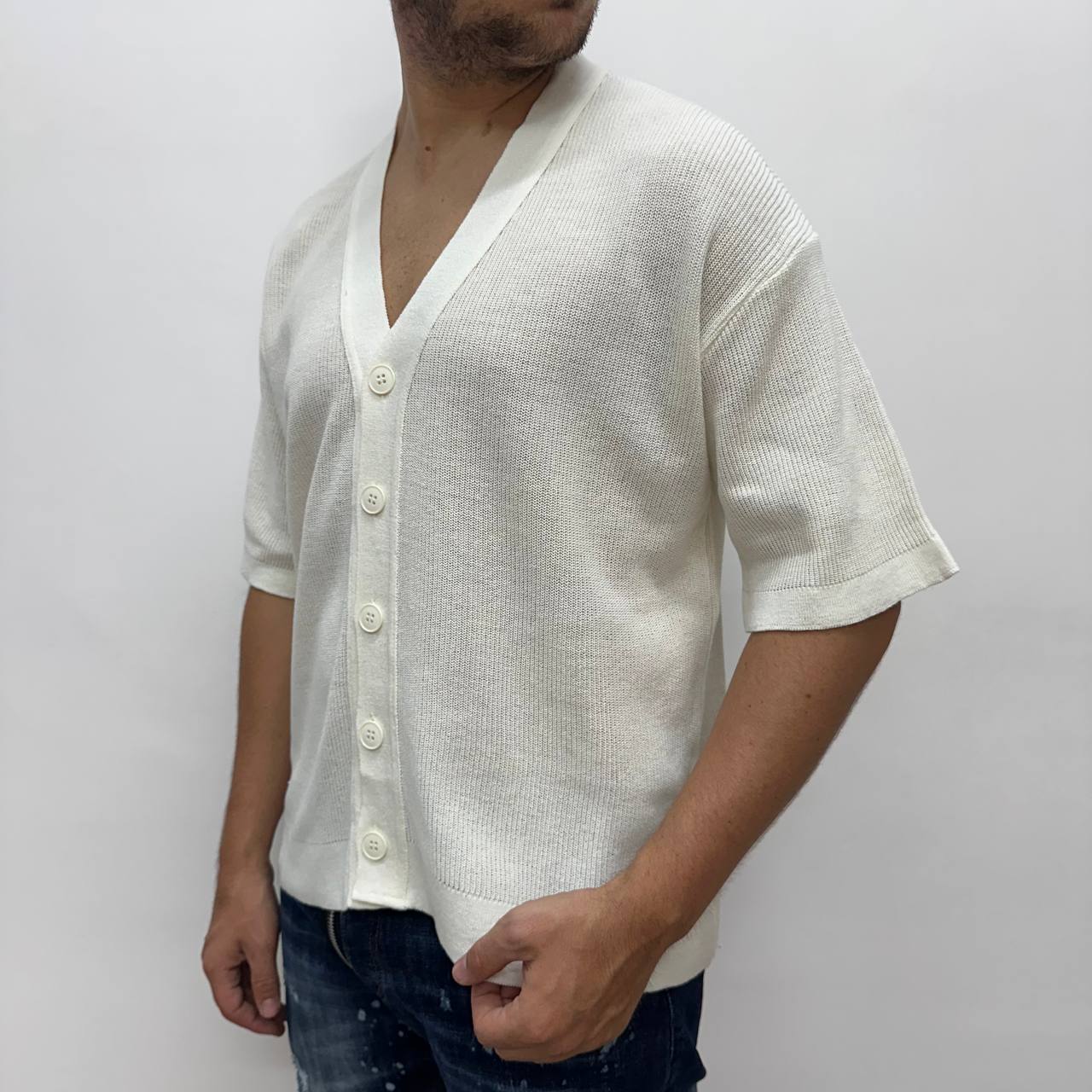Maglia Cardigan Bianca