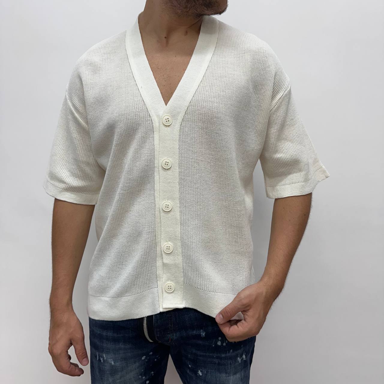 Maglia Cardigan Bianca