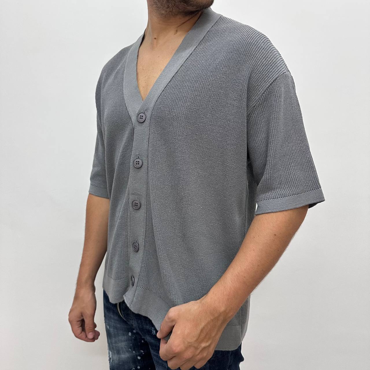 Maglia Cardigan Grigia