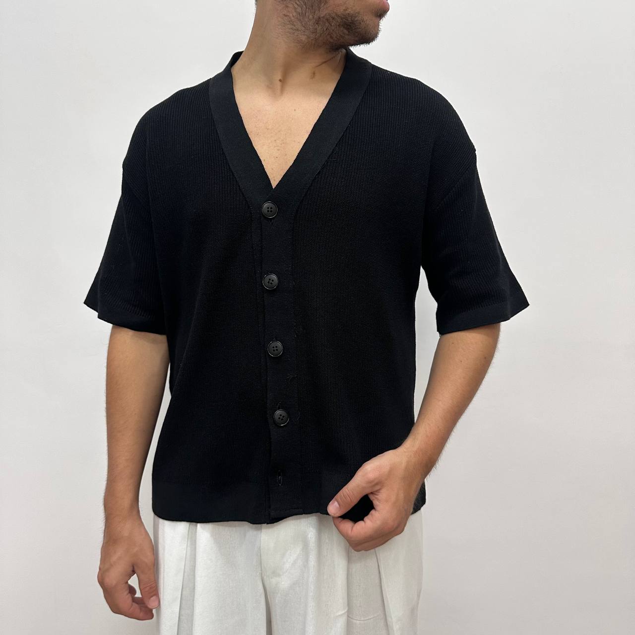 Maglia Cardigan Nera