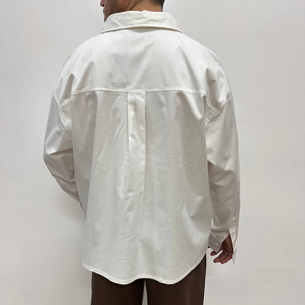 Camicia Over In Cotone Bianca